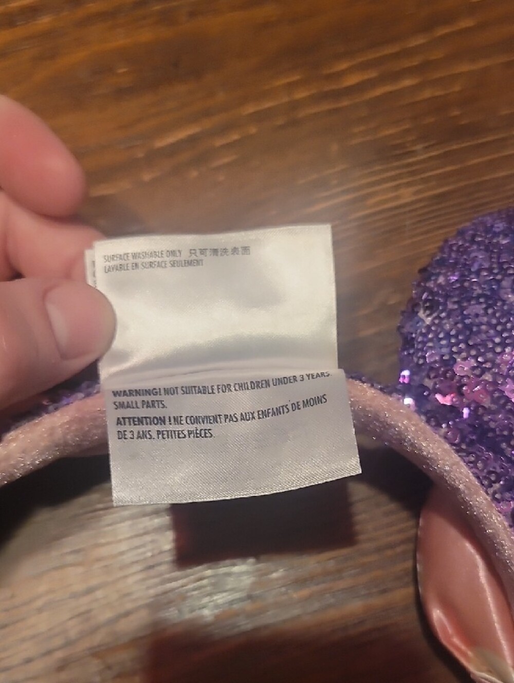 NWOT Disney Parks Minnie Mouse Ears With Purple Sequence Osfa - Picture 5 of 5